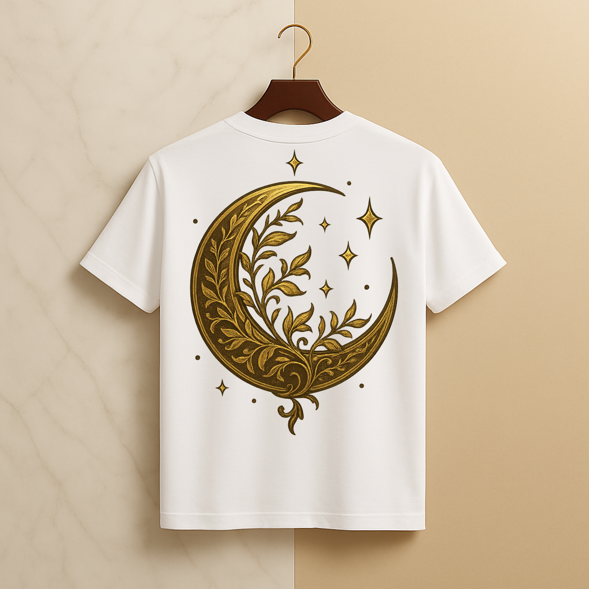 Gold Moon Botanical Oversized Tee