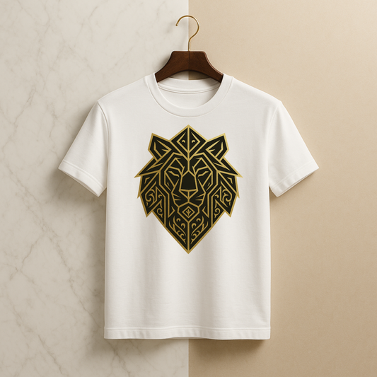 lion with gold foil Oversized Tee