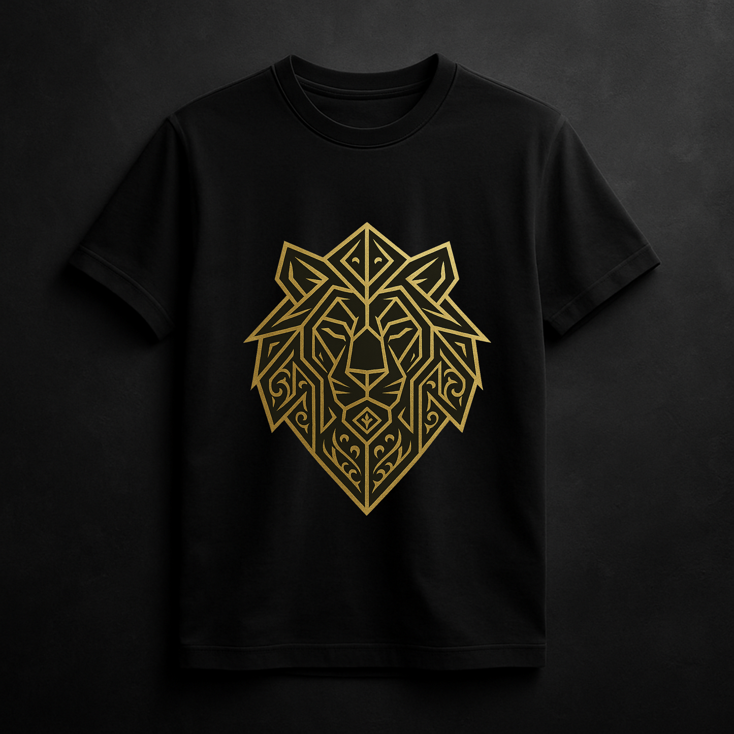 lion with gold foil Oversized Tee