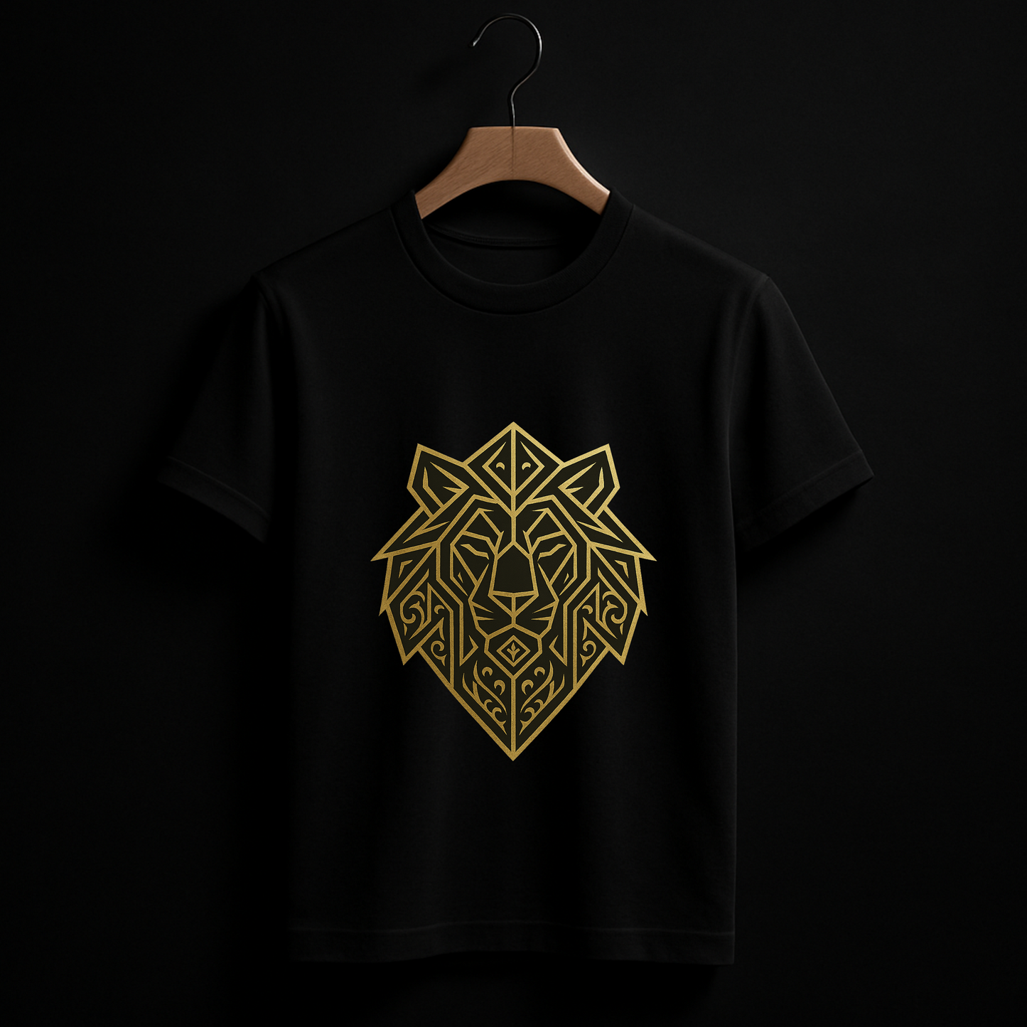 lion with gold foil Oversized Tee