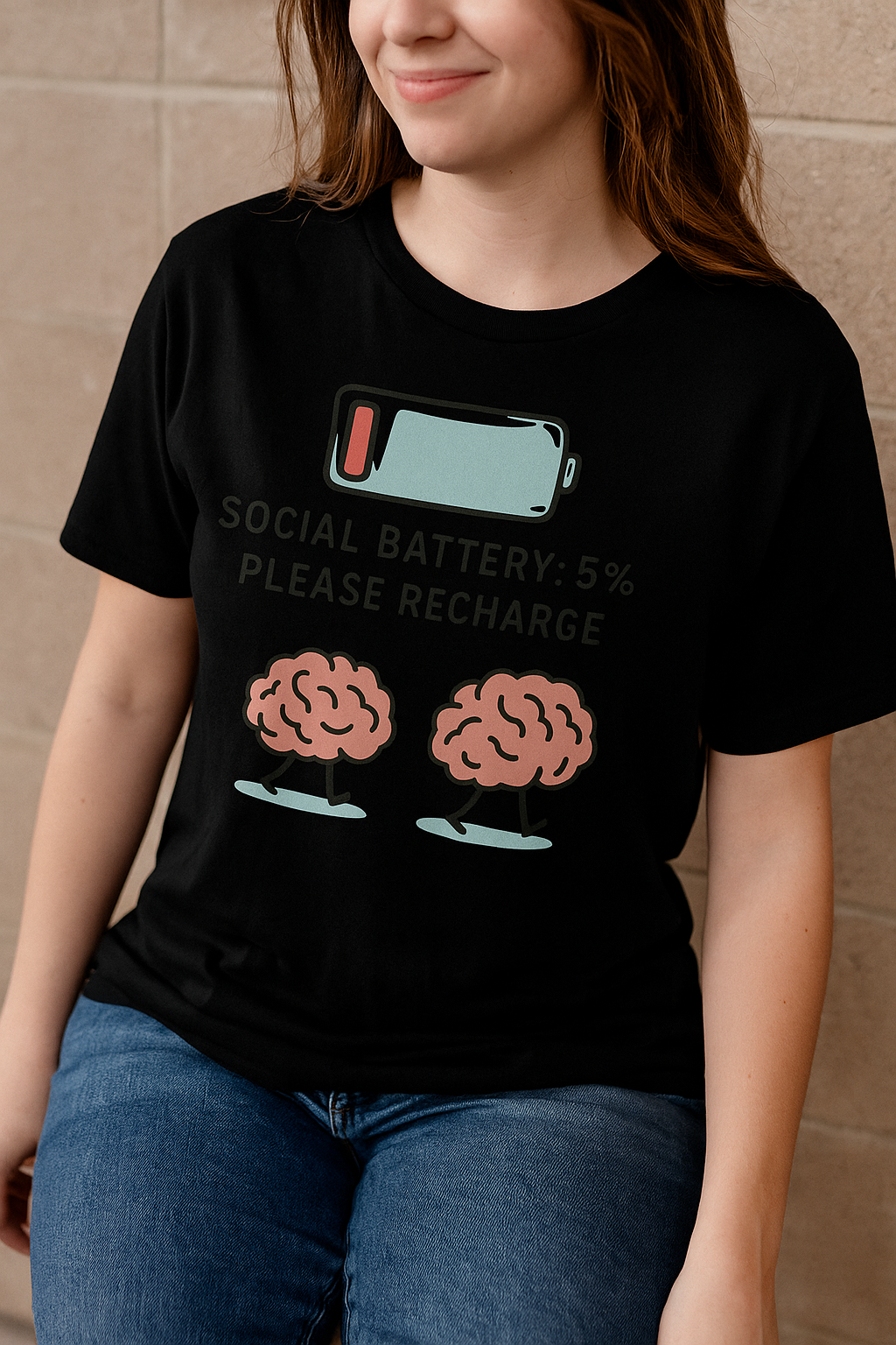 Low Battery Mode Oversized Tee