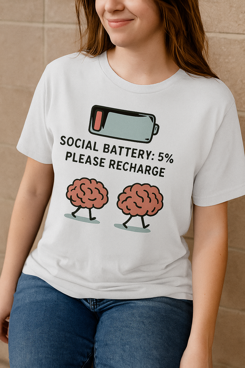 Low Battery Mode Oversized Tee