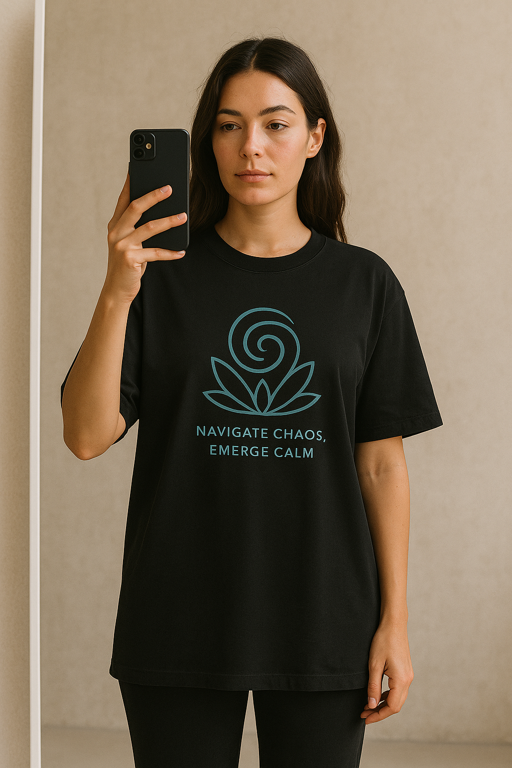 Unisex Oversized Spiral T-Shirt – 100% Cotton, Premium Fit